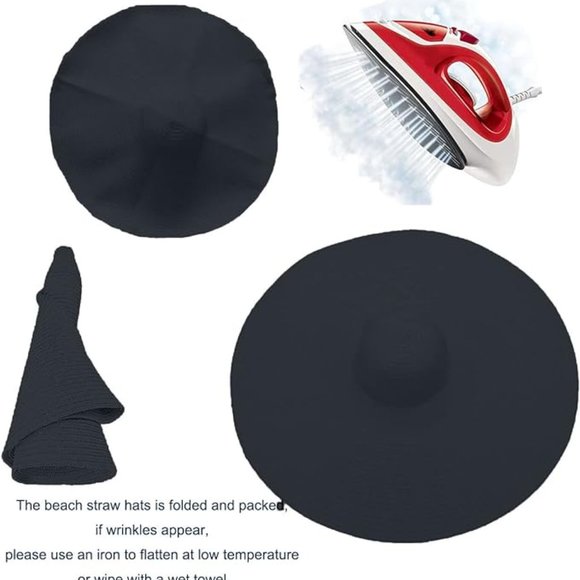 Oversized beach straw hat - Picture 4 of 7